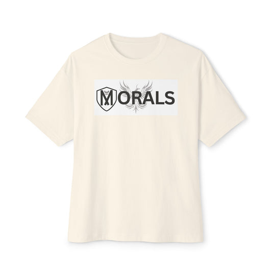 MORALS BOX LOGO Unisex Oversized Boxy Tee