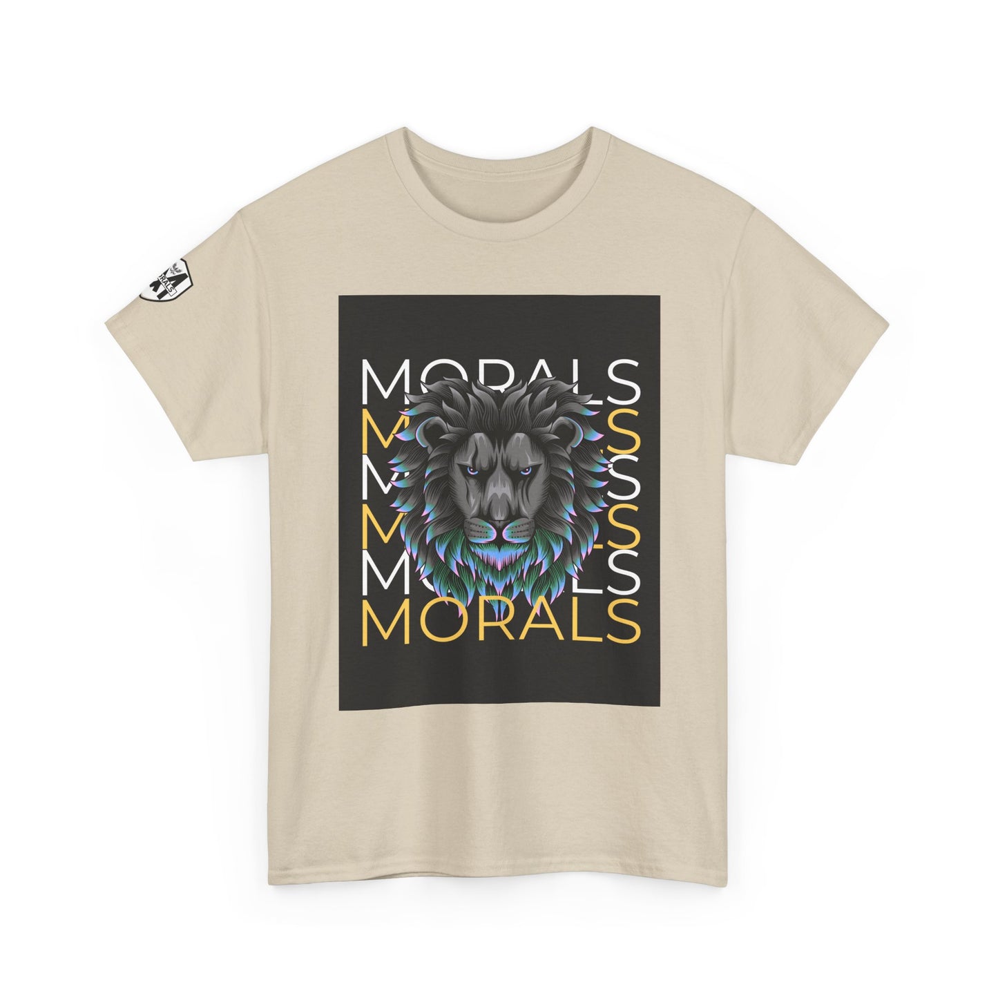 Morals Lion Graphic Tee - Unisex Heavy Cotton Shirt for Animal Lovers, Casual Wear, Unique Gift, Motivational Quote