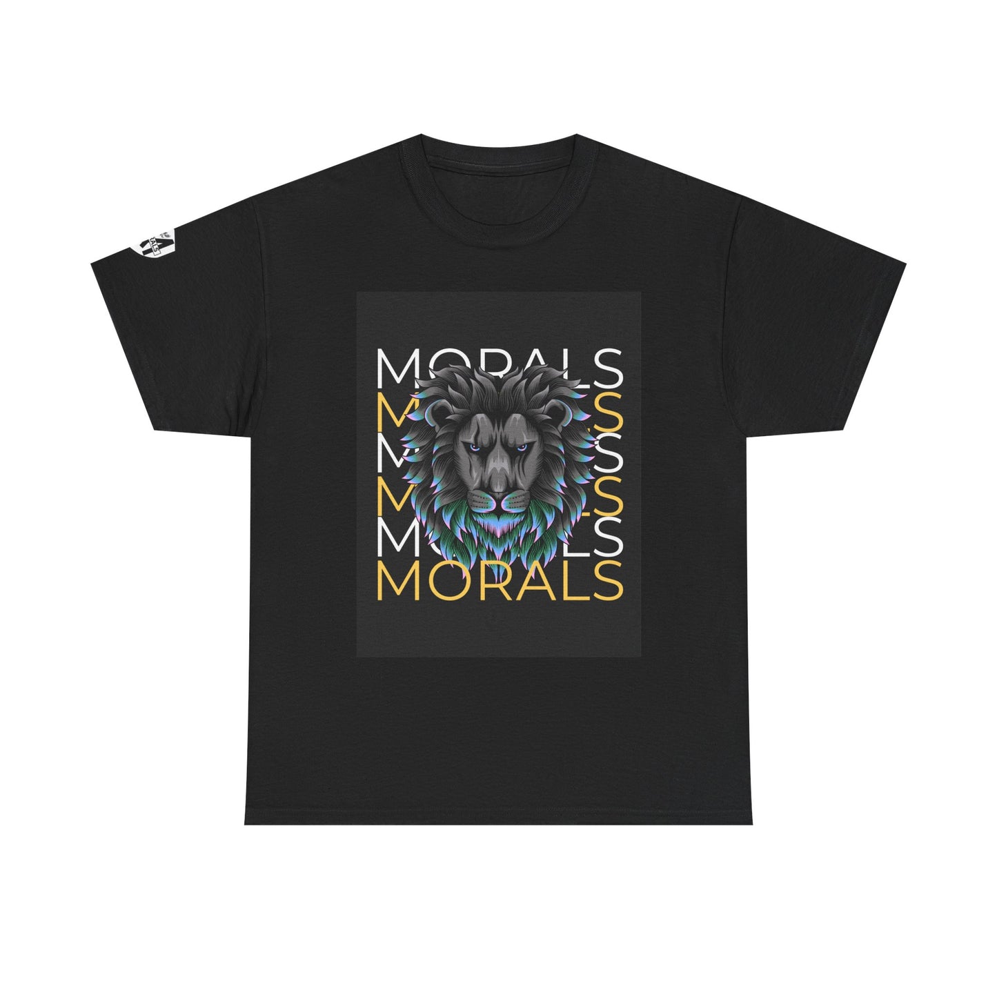 Morals Lion Graphic Tee - Unisex Heavy Cotton Shirt for Animal Lovers, Casual Wear, Unique Gift, Motivational Quote