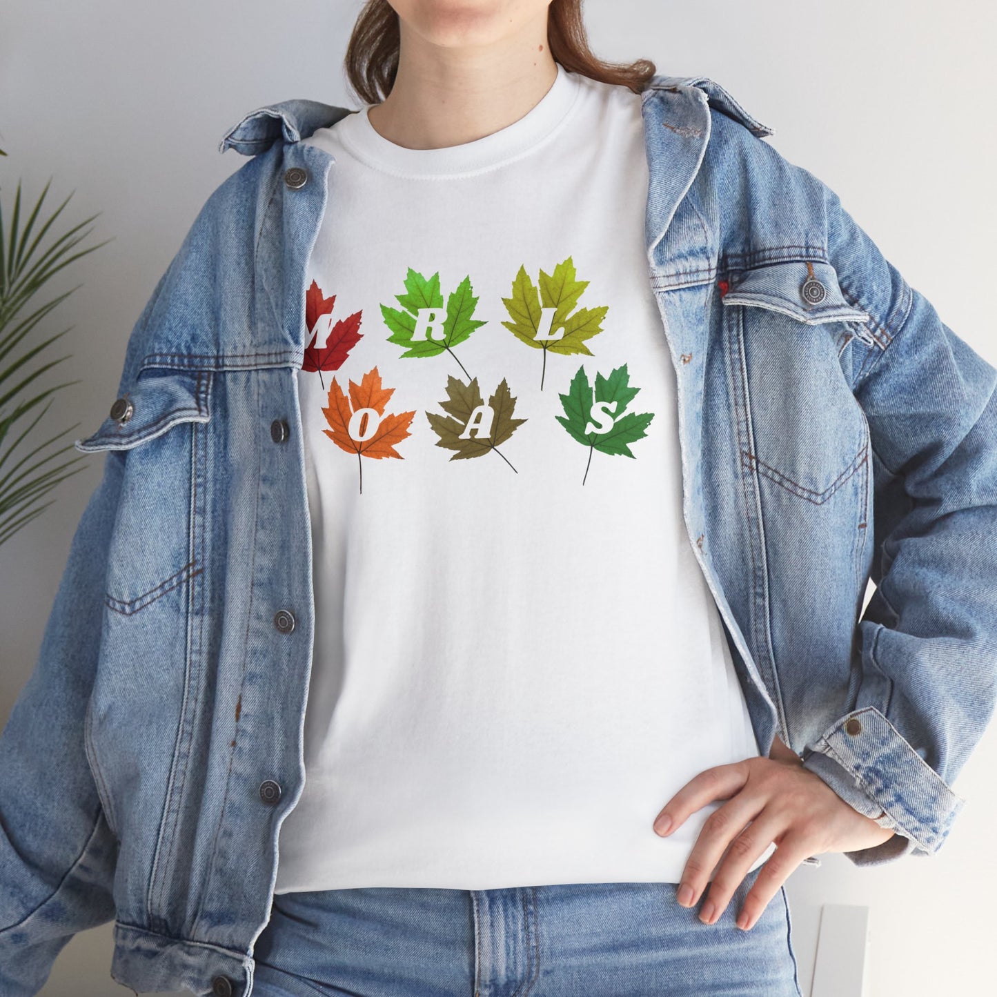 Morals Autumn Leaves  Cotton T-Shirt