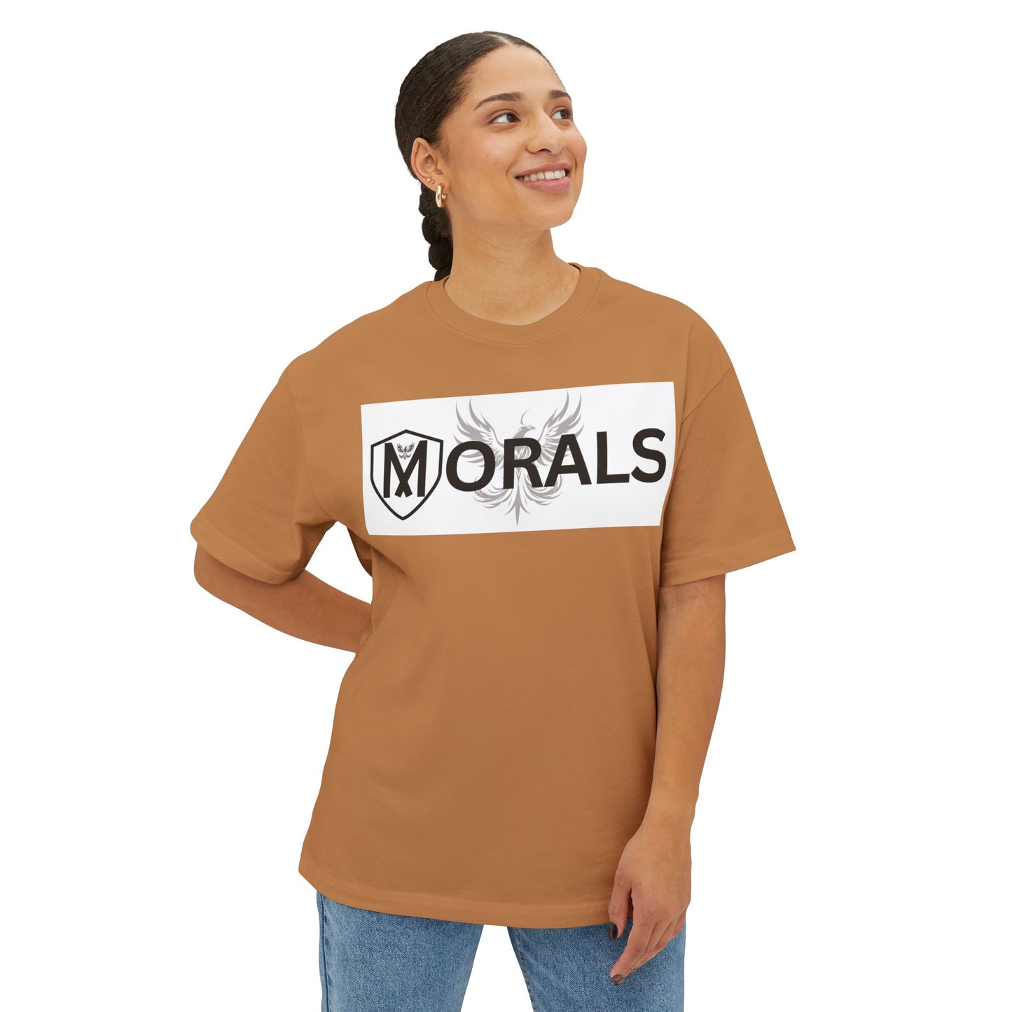 MORALS BOX LOGO Oversized Boxy T-Shirt