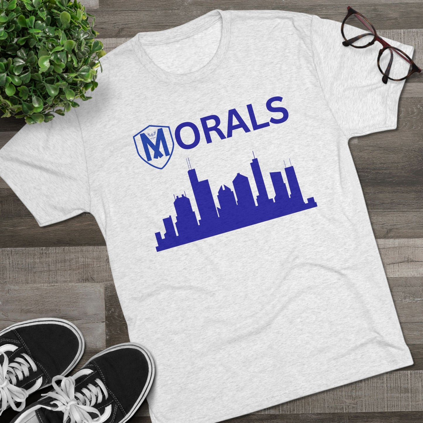 Chicago City Skyline Morals Tri-Blend T-Shirt