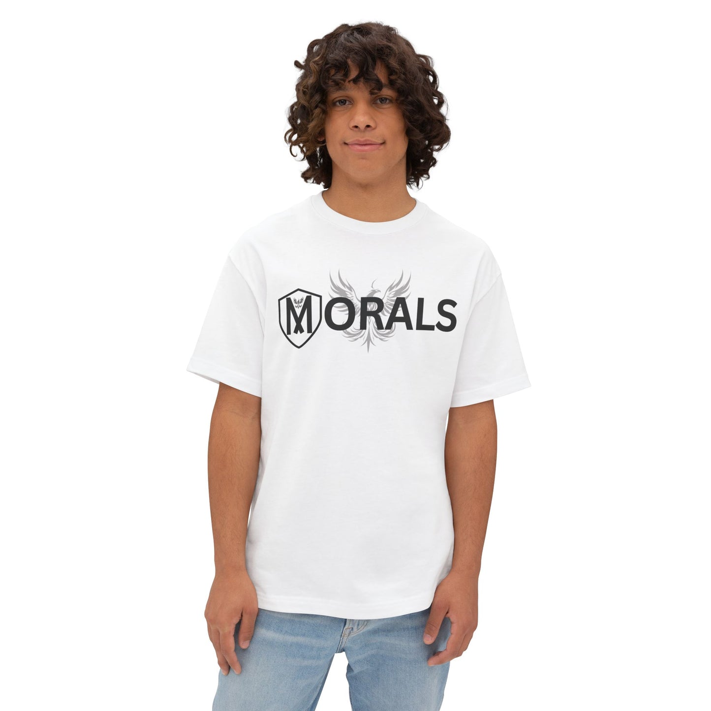 MORALS BOX LOGO Oversized Boxy T-Shirt
