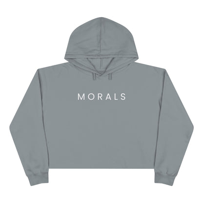 Chic Crop Hoodie with 'MORALS'