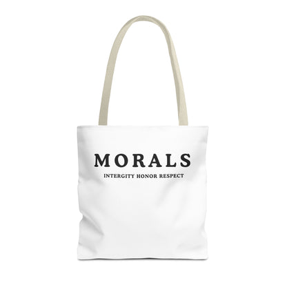 Morals Tote Bag - Integrity, Honor, Respect | Reusable Shopping Bag | Eco-Friendly Gift | Stylish Beach Bag | Thoughtful Present | [...]