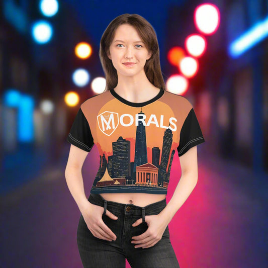 Morals Sunset Crop Tee