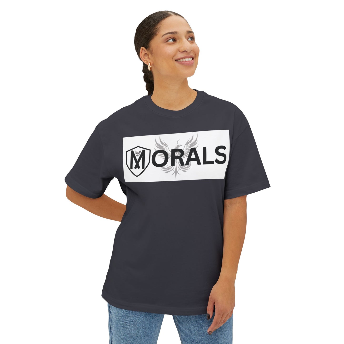 MORALS BOX LOGO Oversized Boxy T-Shirt