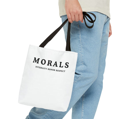 Morals Tote Bag - Integrity, Honor, Respect | Reusable Shopping Bag | Eco-Friendly Gift | Stylish Beach Bag | Thoughtful Present | [...]