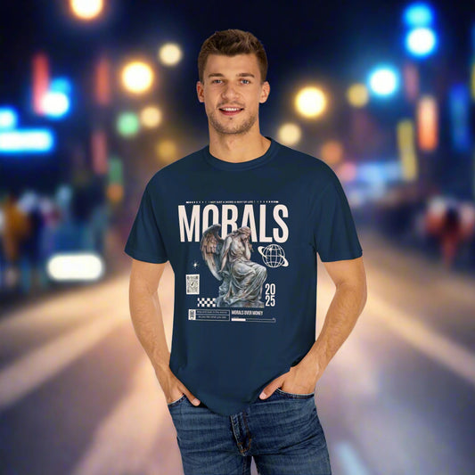 Garment-Dyed T-shirt - MORALS Print