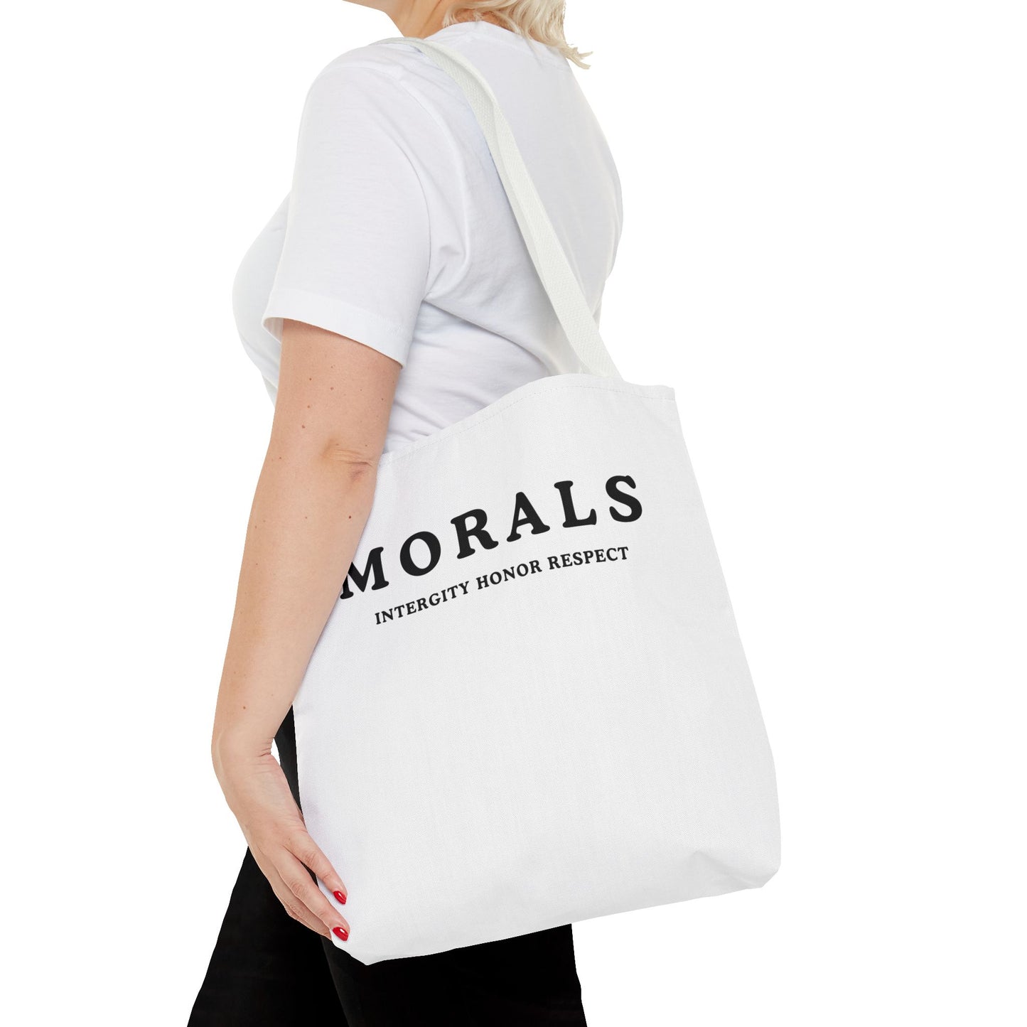 Morals Tote Bag - Integrity, Honor, Respect | Reusable Shopping Bag | Eco-Friendly Gift | Stylish Beach Bag | Thoughtful Present | [...]