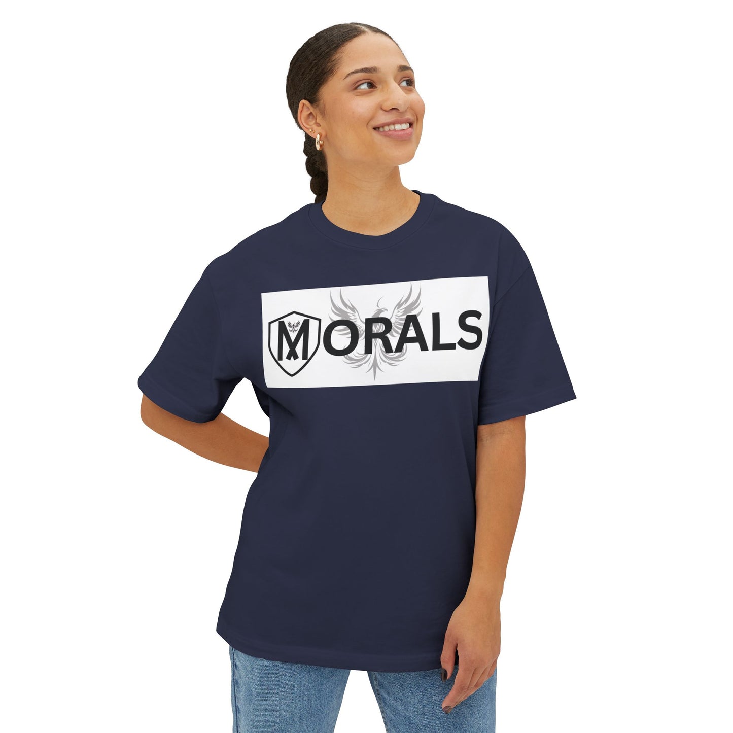 MORALS BOX LOGO Oversized Boxy T-Shirt