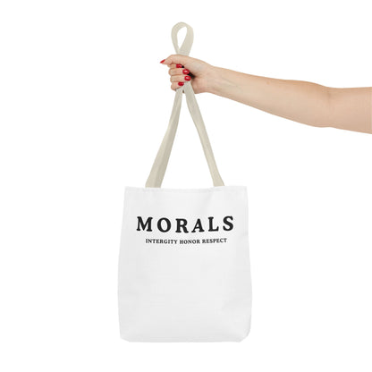 Morals Tote Bag - Integrity, Honor, Respect | Reusable Shopping Bag | Eco-Friendly Gift | Stylish Beach Bag | Thoughtful Present | [...]
