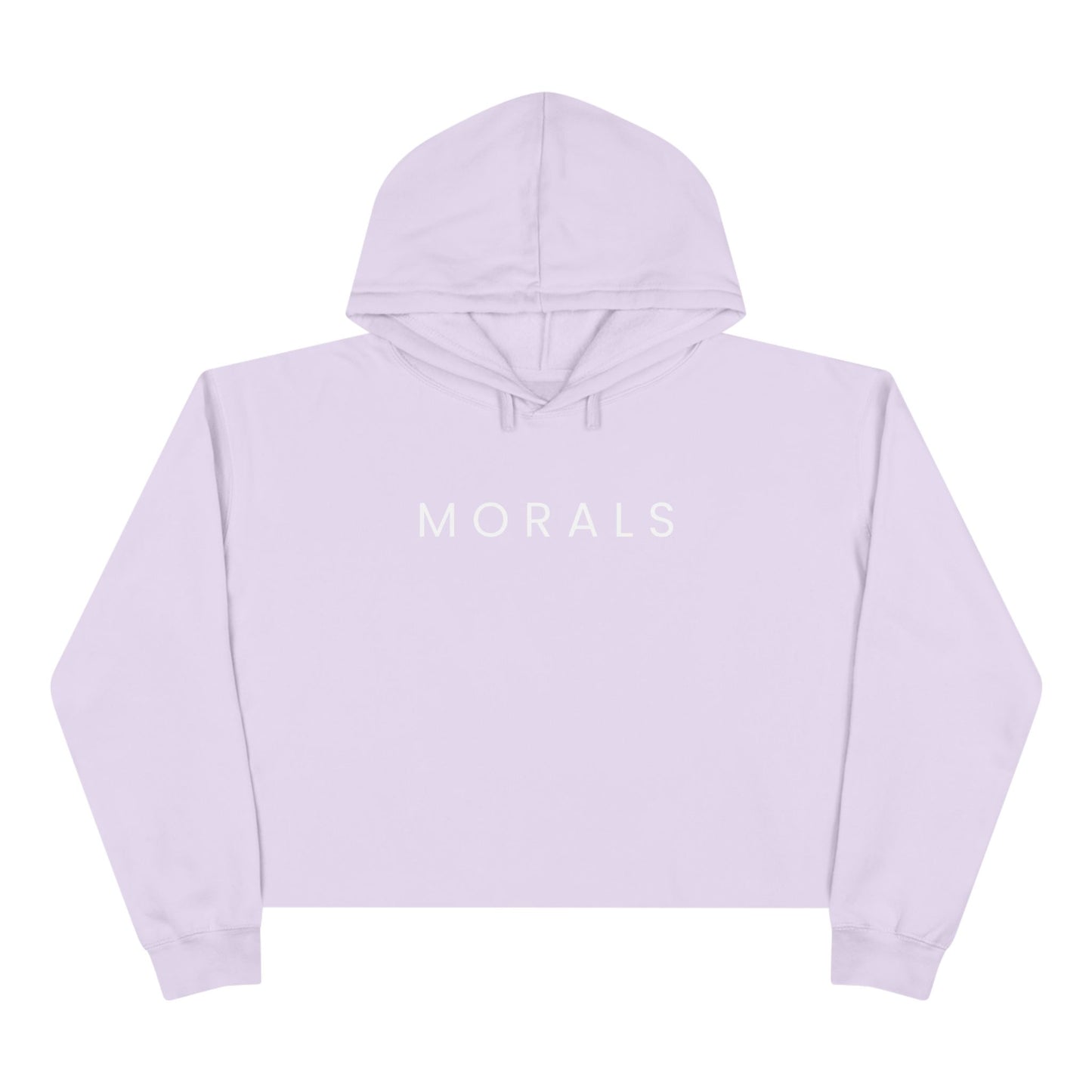 Chic Crop Hoodie with 'MORALS'