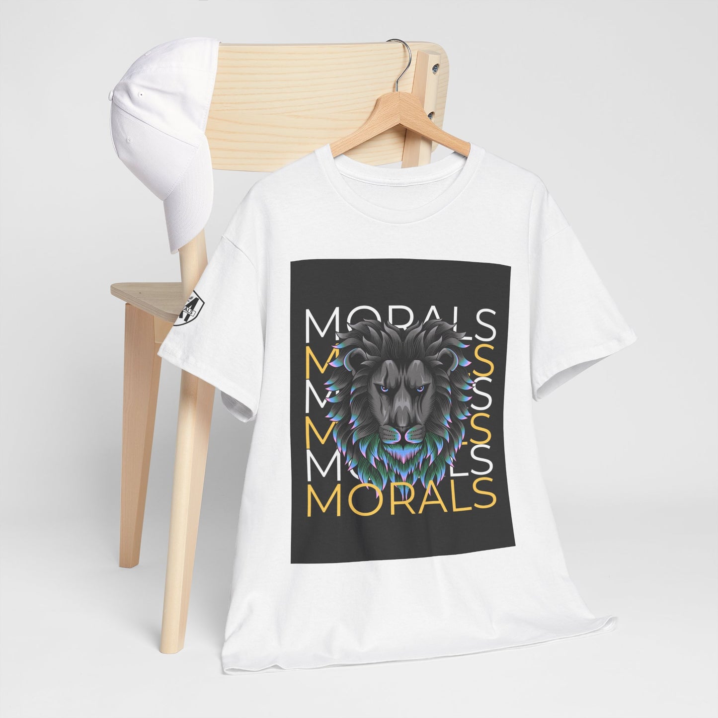 Morals Lion Graphic Tee - Unisex Heavy Cotton Shirt for Animal Lovers, Casual Wear, Unique Gift, Motivational Quote