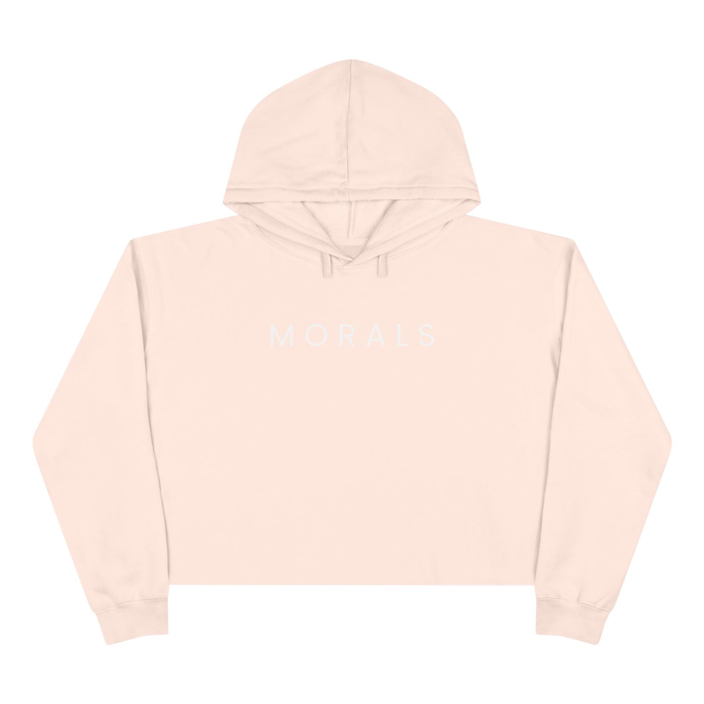 Chic Crop Hoodie with 'MORALS'