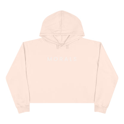 Chic Crop Hoodie with 'MORALS'