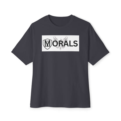 MORALS BOX LOGO Unisex Oversized Boxy Tee