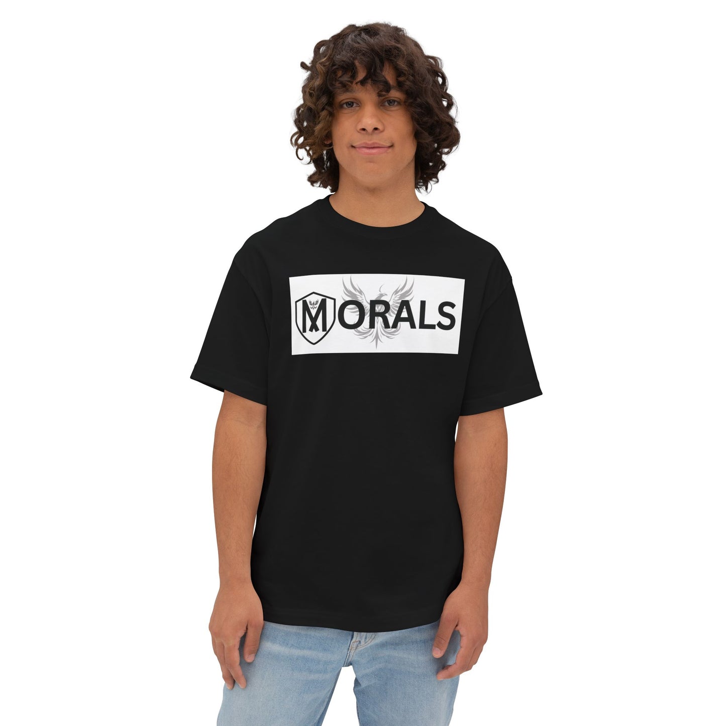 MORALS BOX LOGO Unisex Oversized Boxy Tee