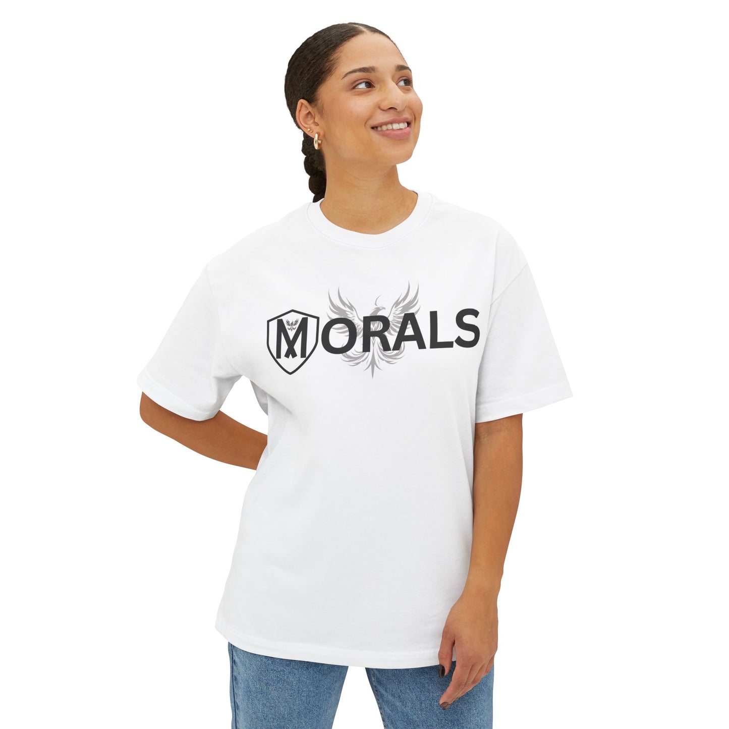 MORALS BOX LOGO Oversized Boxy T-Shirt