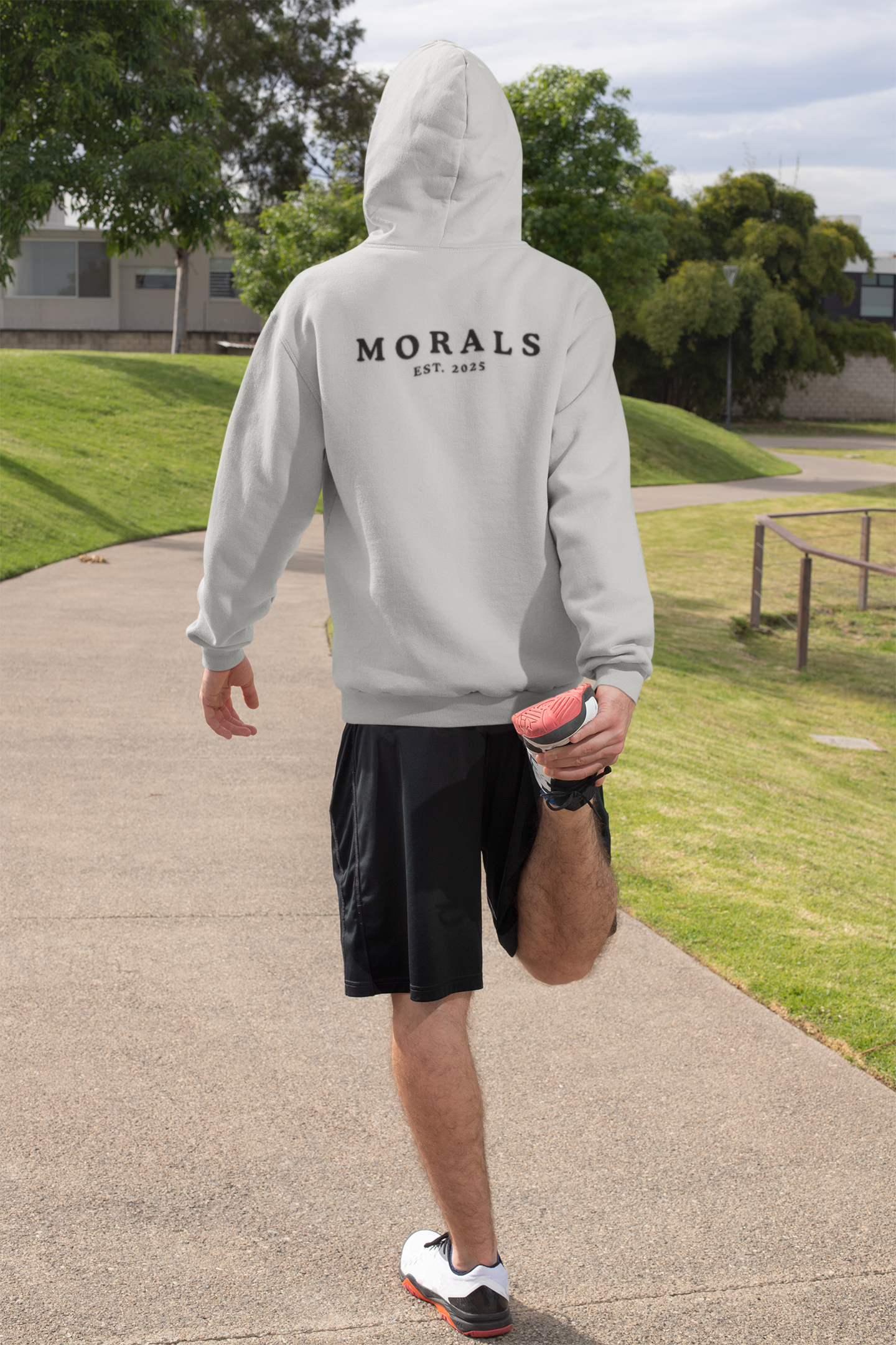 Morals Three-Panel Fleece Hoodie