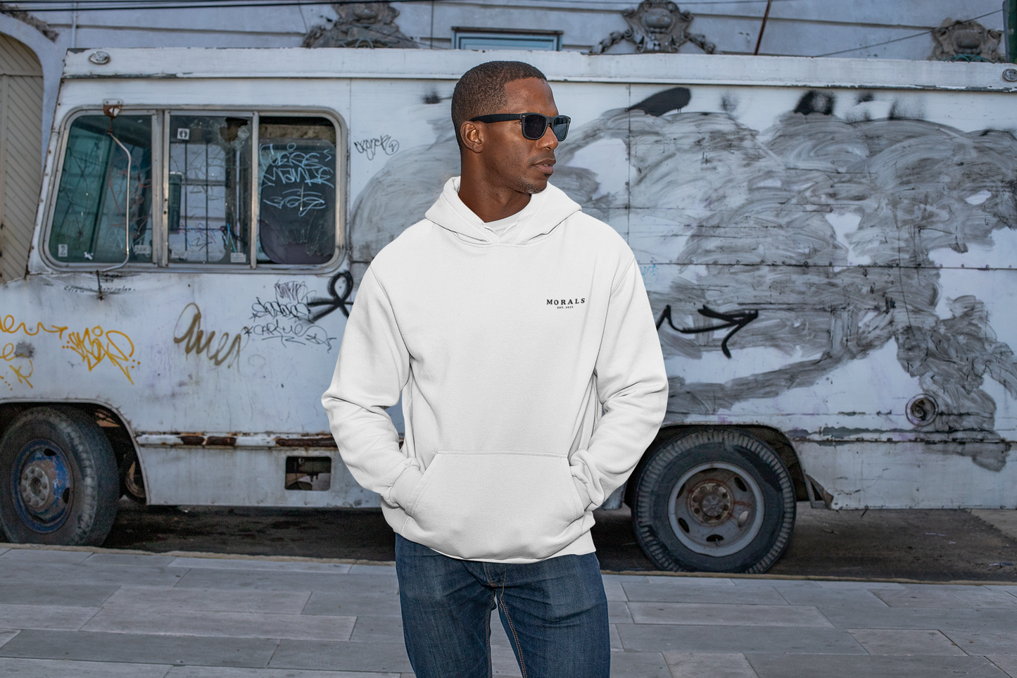 Morals Three-Panel Fleece Hoodie