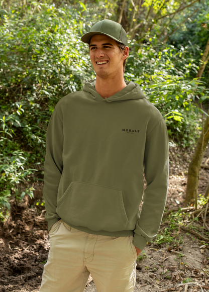Morals Three-Panel Fleece Hoodie
