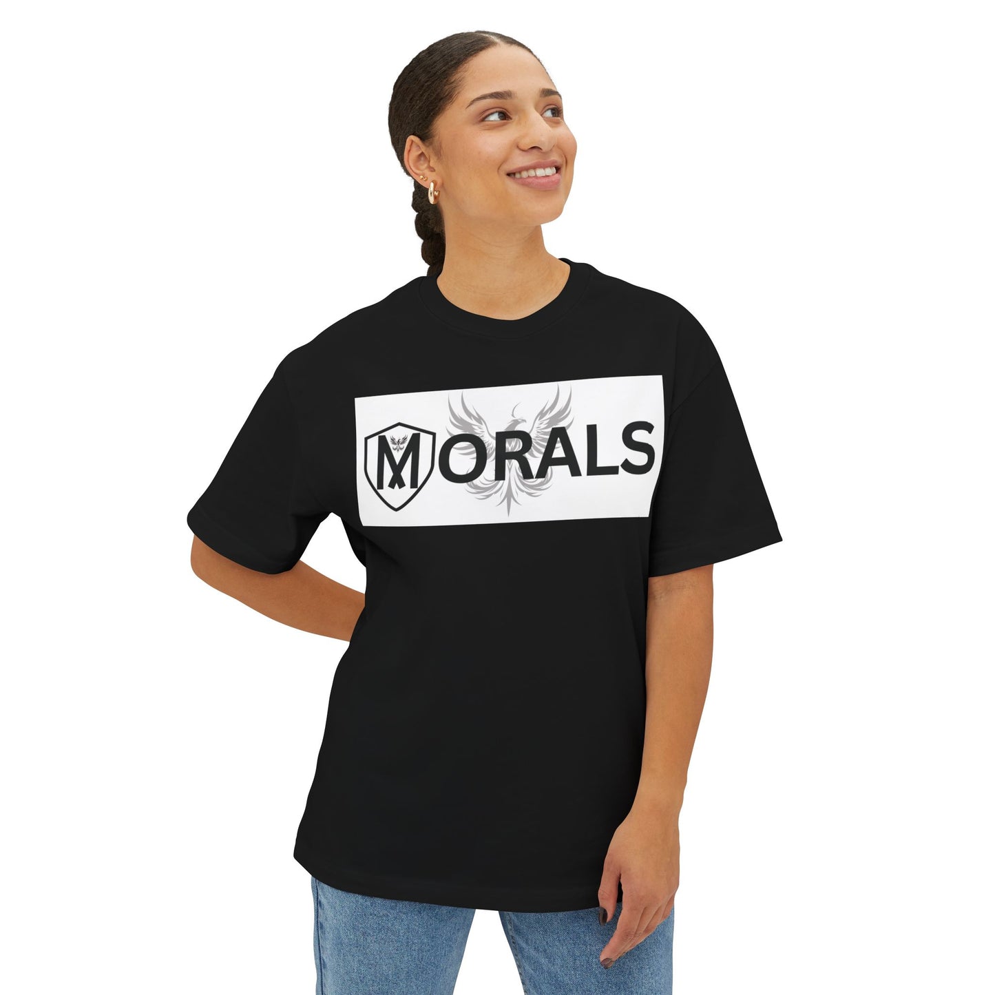 MORALS BOX LOGO Oversized Boxy T-Shirt