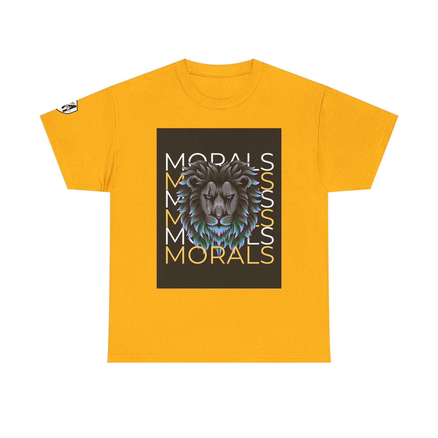 Morals Lion Graphic Tee - Unisex Heavy Cotton Shirt for Animal Lovers, Casual Wear, Unique Gift, Motivational Quote