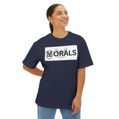 MORALS BOX LOGO Unisex Oversized Boxy Tee