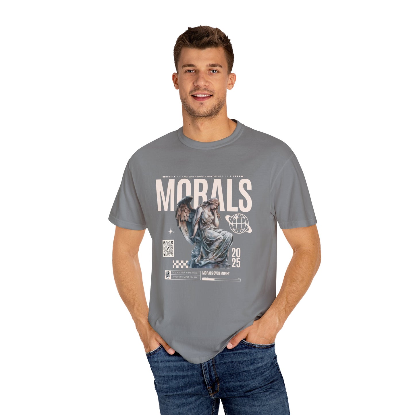 Garment-Dyed T-shirt - MORALS Print