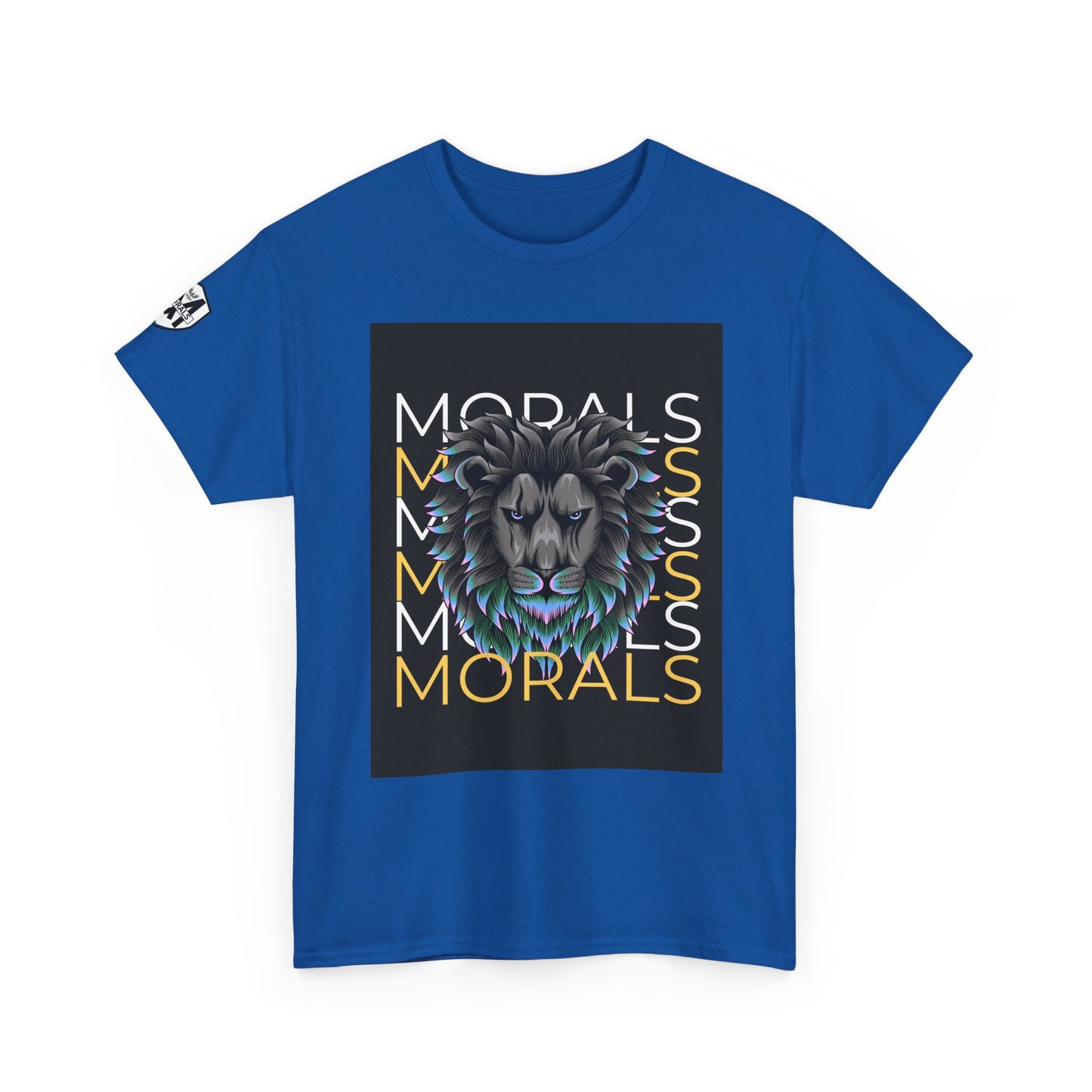 Morals Lion Graphic Tee - Unisex Heavy Cotton Shirt for Animal Lovers, Casual Wear, Unique Gift, Motivational Quote