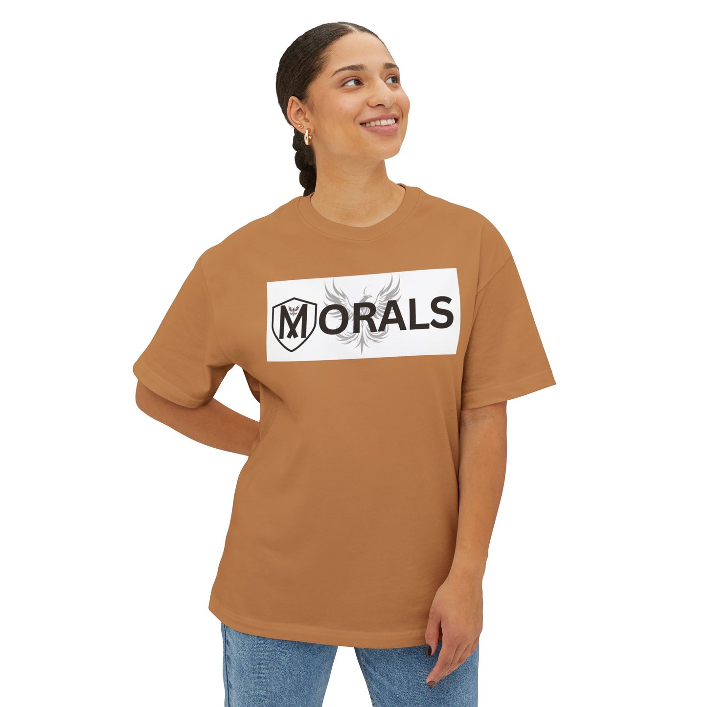 MORALS BOX LOGO Unisex Oversized Boxy Tee