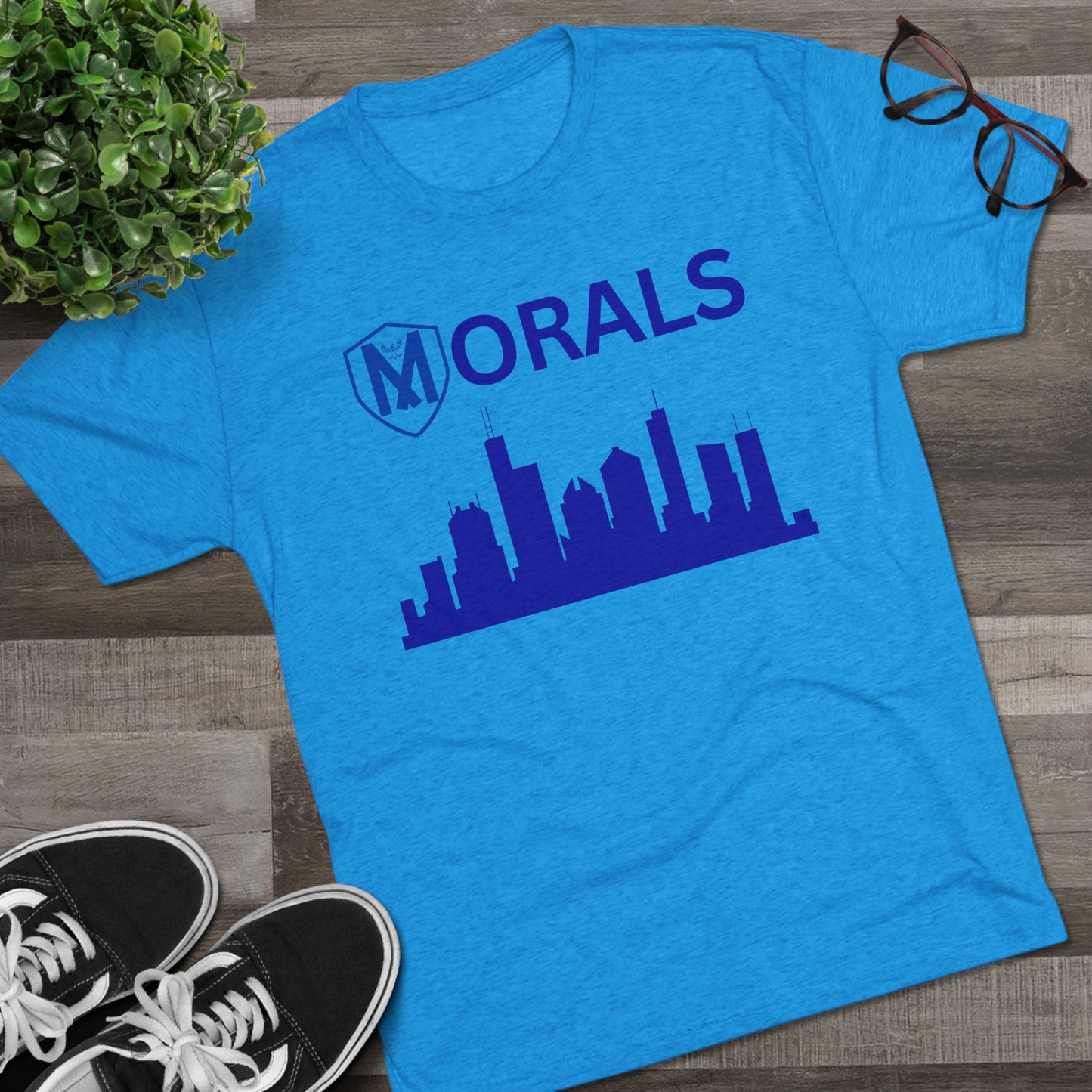 Chicago City Skyline Morals Tri-Blend T-Shirt