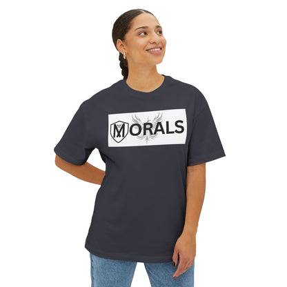 MORALS BOX LOGO Unisex Oversized Boxy Tee