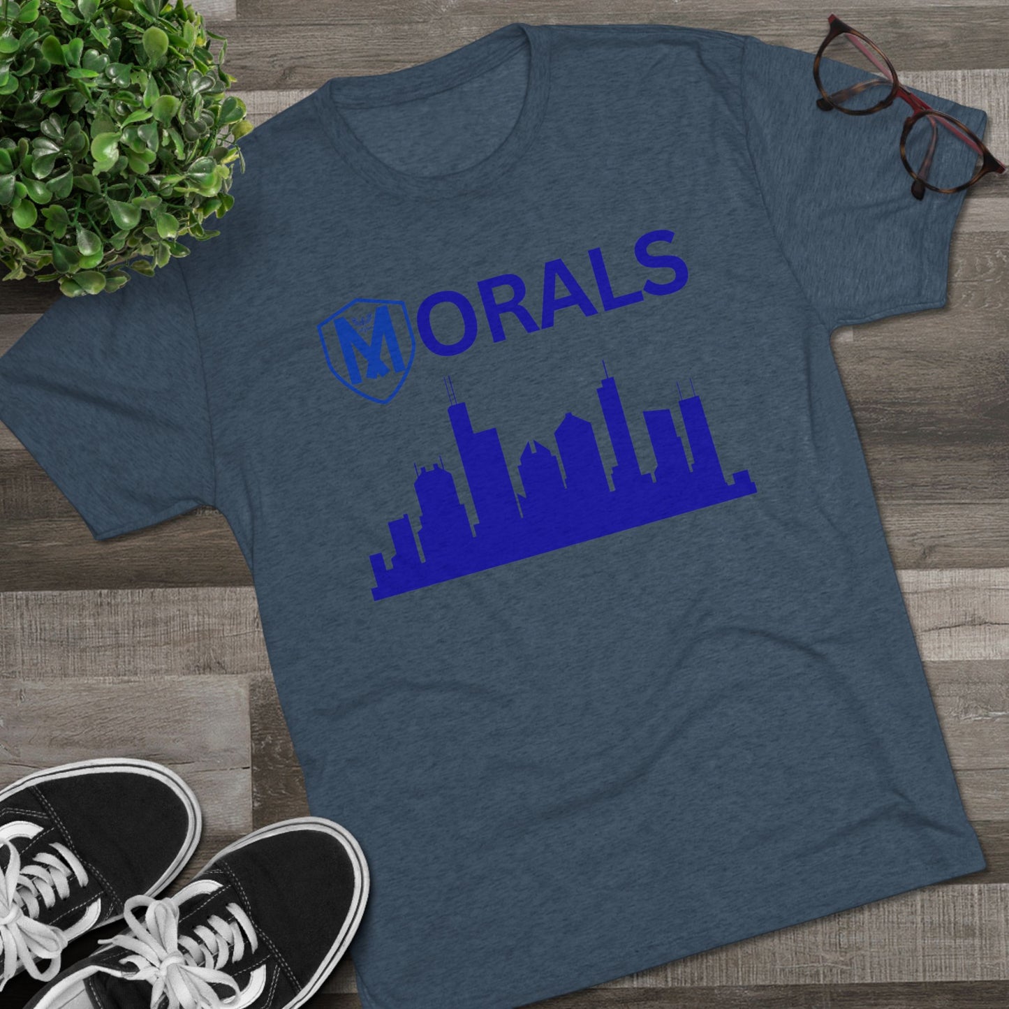 Chicago City Skyline Morals Tri-Blend T-Shirt