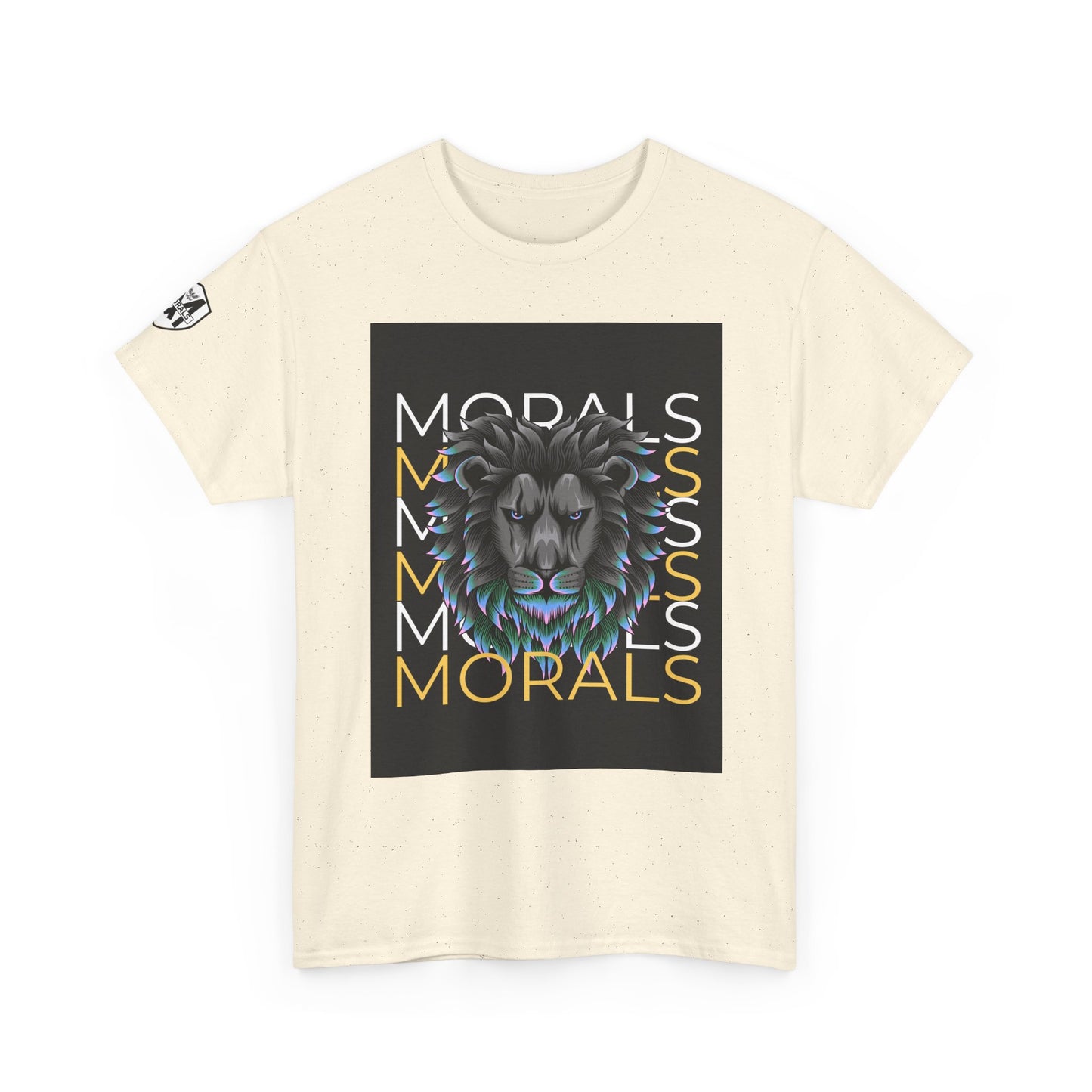 Morals Lion Graphic Tee - Unisex Heavy Cotton Shirt for Animal Lovers, Casual Wear, Unique Gift, Motivational Quote