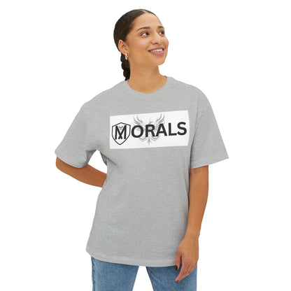 MORALS BOX LOGO Unisex Oversized Boxy Tee
