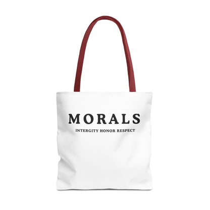 Morals Tote Bag - Integrity, Honor, Respect | Reusable Shopping Bag | Eco-Friendly Gift | Stylish Beach Bag | Thoughtful Present | [...]
