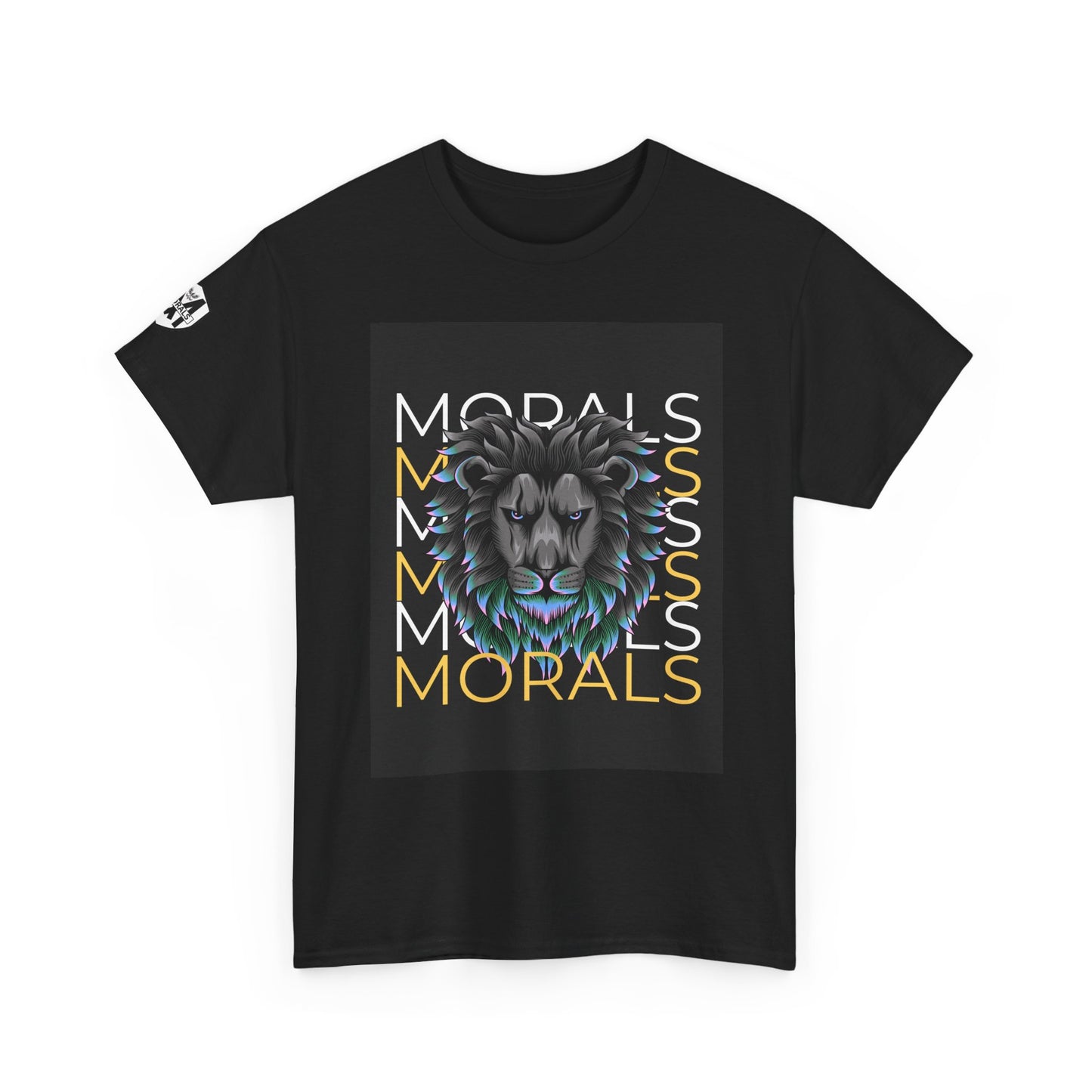 Morals Lion Graphic Tee - Unisex Heavy Cotton Shirt for Animal Lovers, Casual Wear, Unique Gift, Motivational Quote
