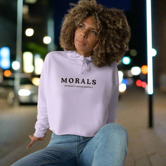 MORALS IHR  Crop Hoodie